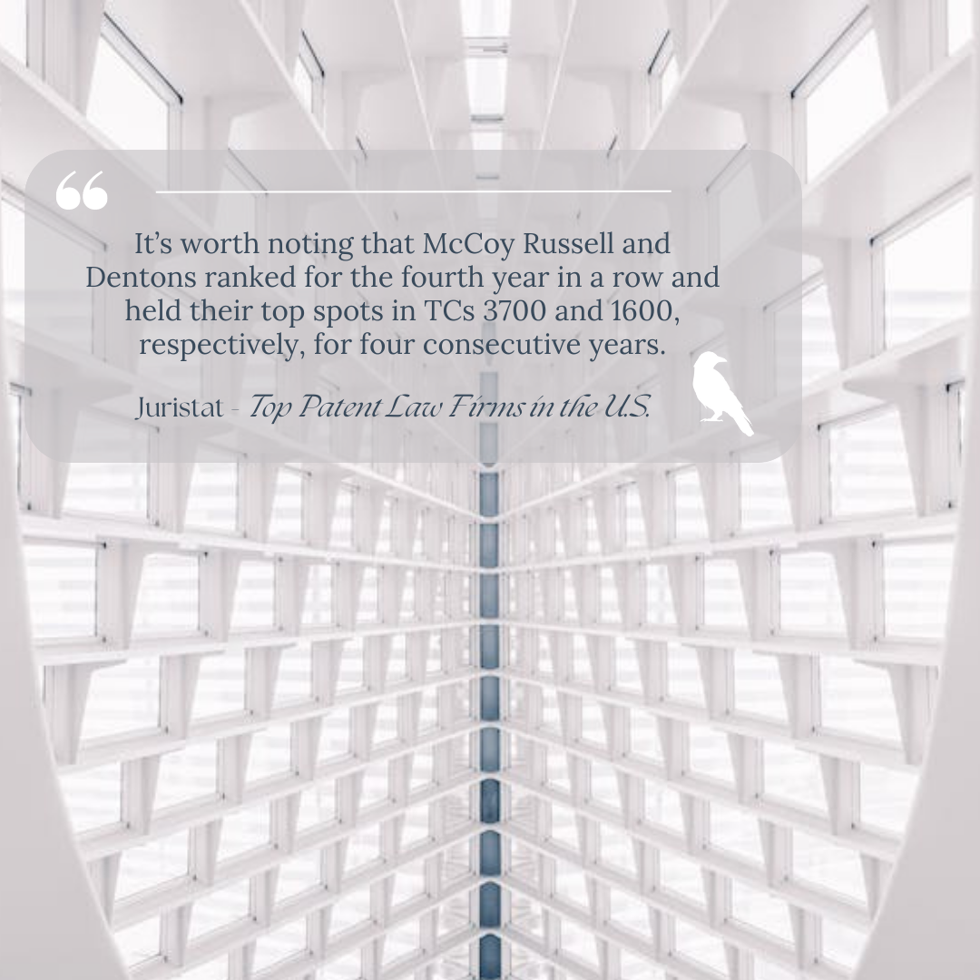 McCoy Russell Maintains Top Ranking in Technology Center 3700